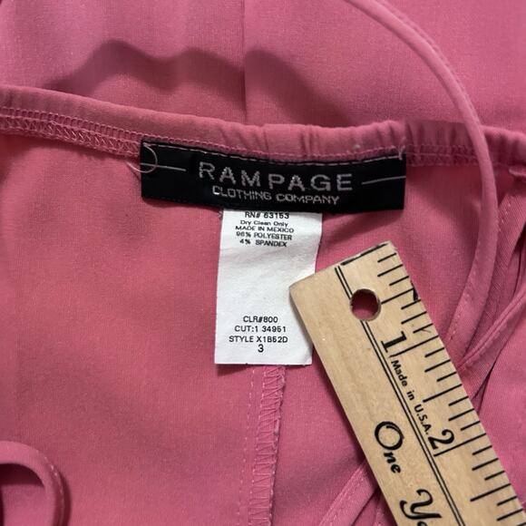 VINTAGE Y2k Rampage Dress Size 3 Pink Straps Eyelets Barbie Summer Bodycon7 - Picture 10 of 15